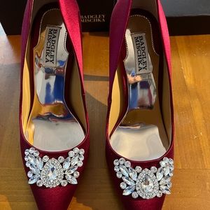 Serra Badgley Mischka 8.5 Red Maroon Burgundy